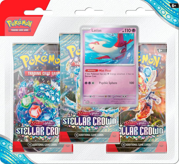 Pokemon Scarlet & Violet 7 Stellar Crown 3 Pack Blisters