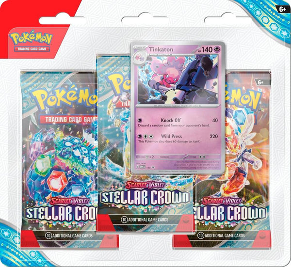 Pokemon Scarlet & Violet 7 Stellar Crown 3 Pack Blisters