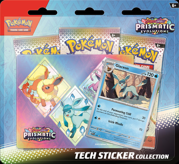 Pokémon Prismatic Evolutions Tech Sticker Collection