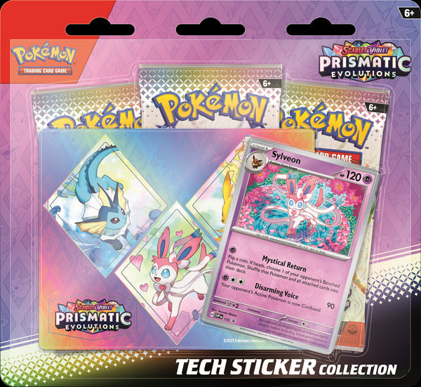 Pokémon Prismatic Evolutions Tech Sticker Collection