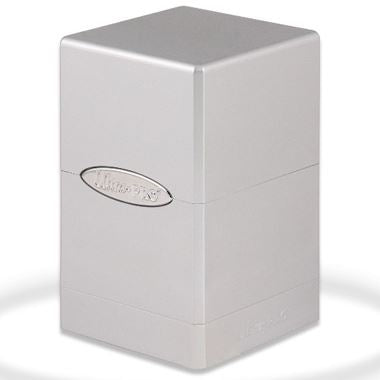 Metallic Silver - Satin Tower Deckbox (Ultra Pro)